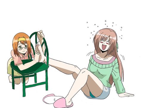 tickling girls feet|Anime girls in ticklish peril: Sakura's ticklish feet.